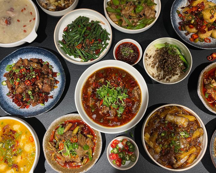 Sichuan dishes with chillies and peppercorns at 43 Szechuan Kitchen