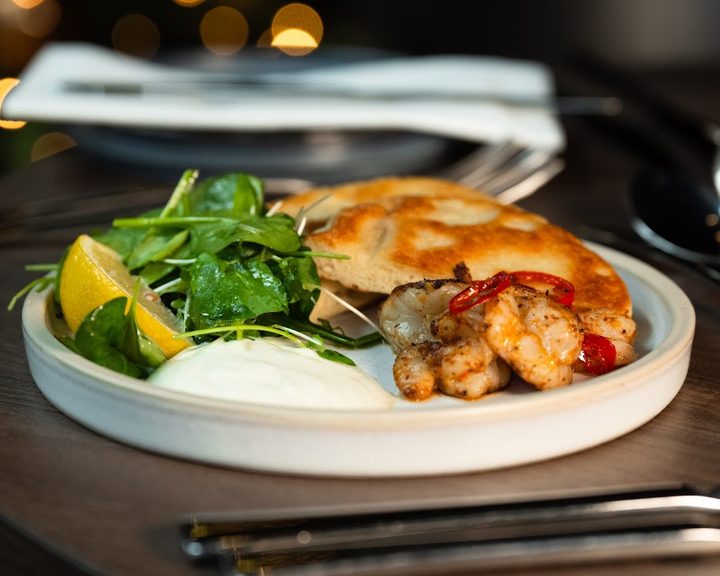 A refined seafood plate at Academy Restaurant in North Belfast