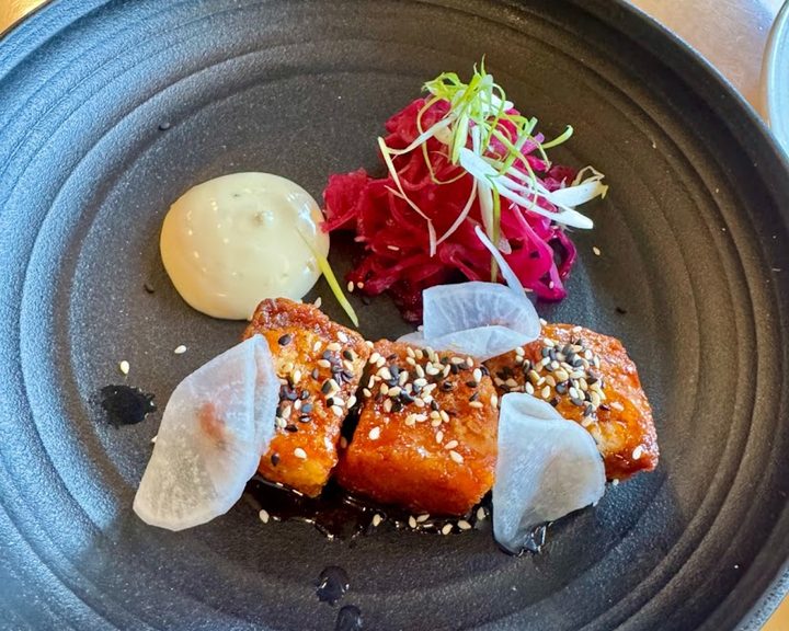 A colourful seasonal plate at Deanes at Queens in Belfast