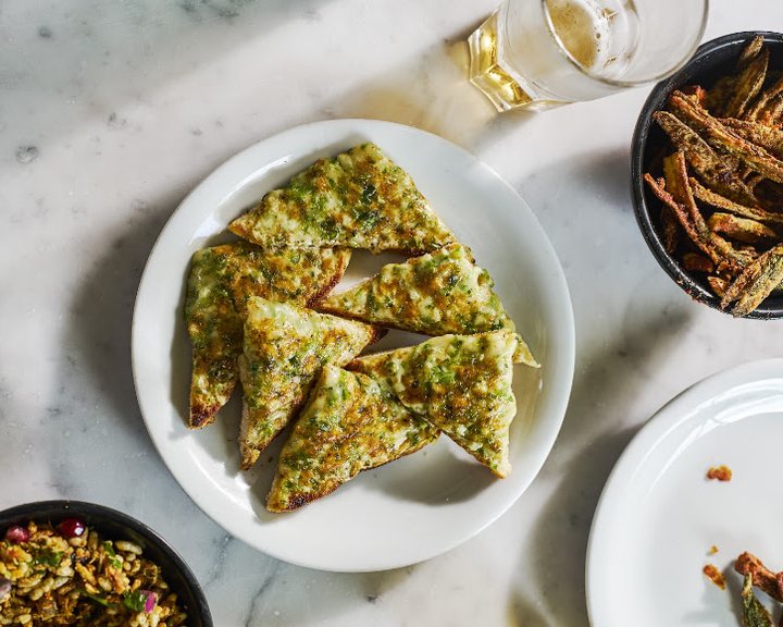 Bombay café dishes at Dishoom Battersea beside Battersea Power Station