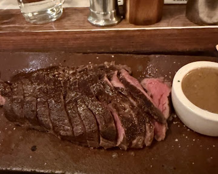 Sliced steak at Flat Iron Hammersmith