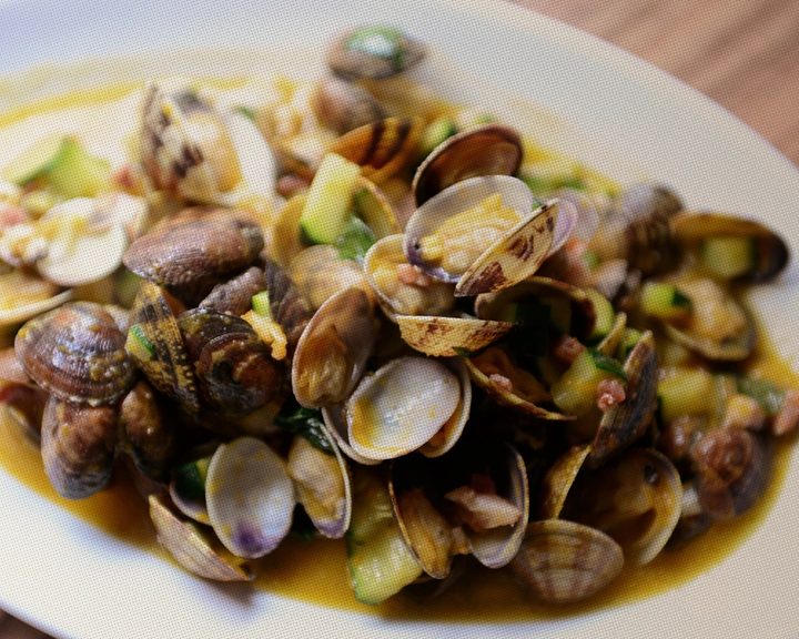 Clams with vegetables and seafood broth at Locanda de Gusti in Dalry