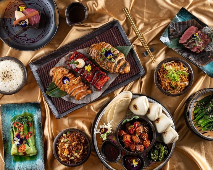 A selection of contemporary Chinese dishes at Tattu Edinburgh