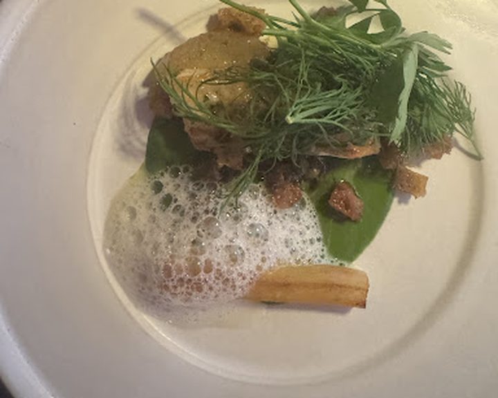 A finely plated seasonal dish at The Muddlers Club in Belfast