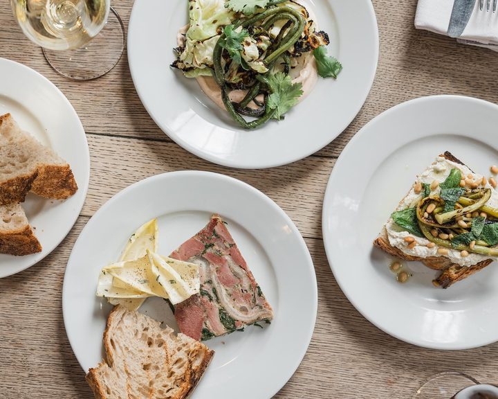 Seasonal plates with bread at The Palmerston in Edinburgh