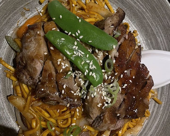 A glazed Japanese dish served at Yakitori1 in Cardiff Bay