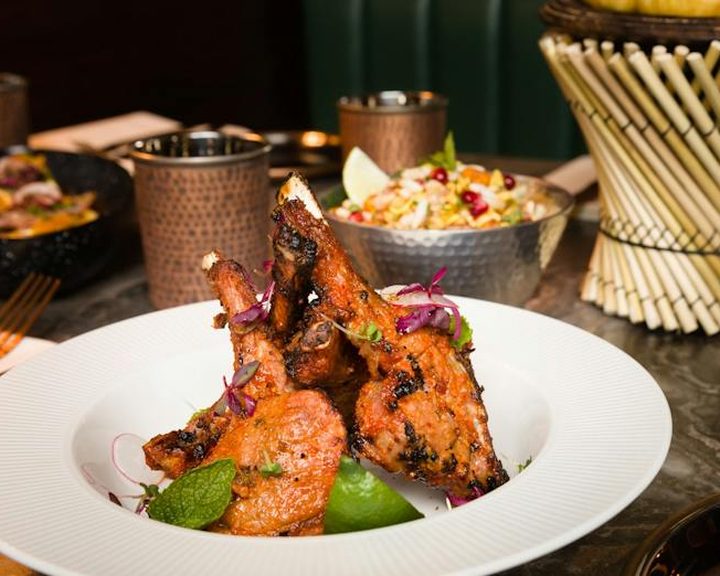 Spiced lamb chops with chutney at Chook Chook in Putney