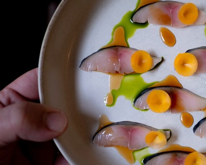 Japanese-influenced fish plate at Noto Edinburgh