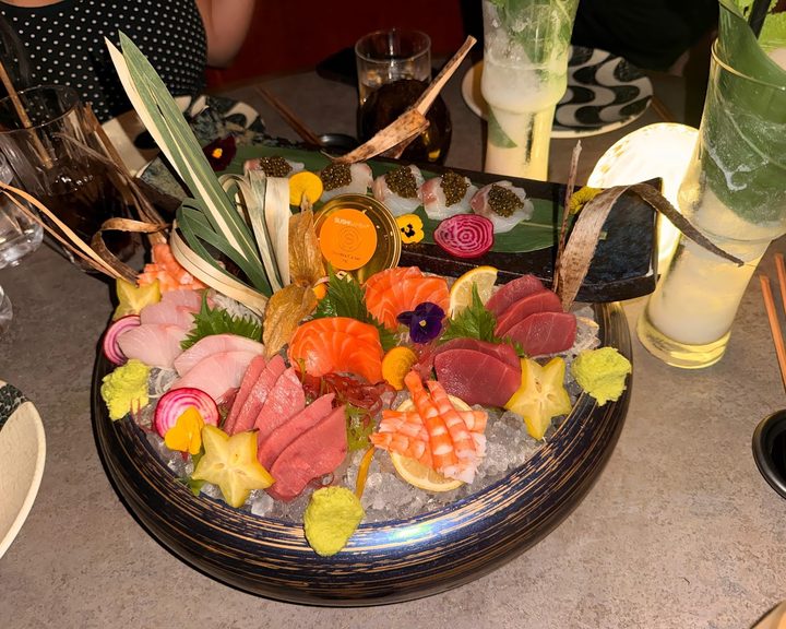Colourful sushi and sashimi at SUSHISAMBA London