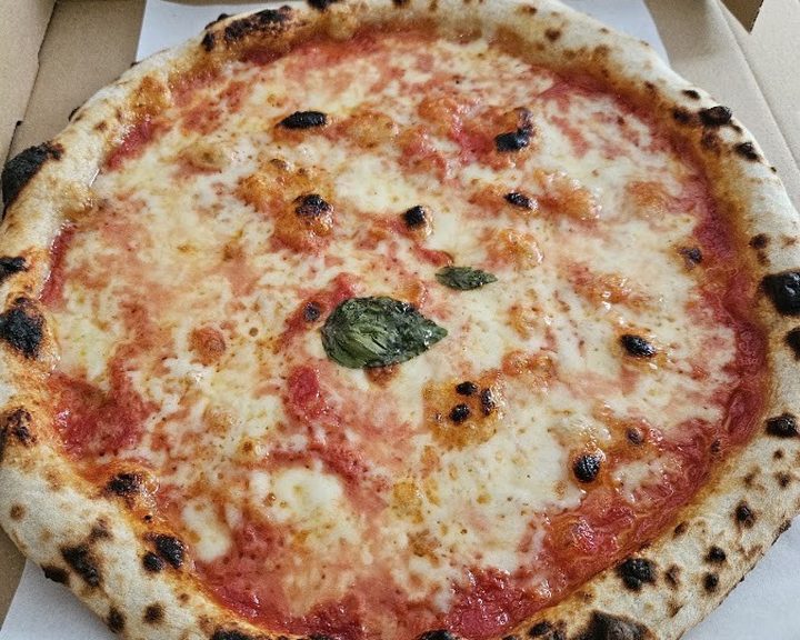 Neapolitan-style margherita pizza at Fired Dough on Lothian Road