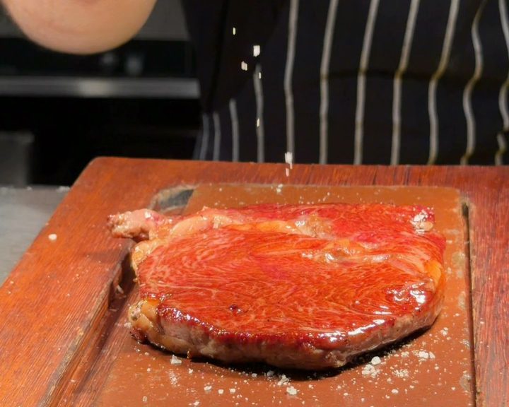 Steak and sides at Flat Iron Kings Cross
