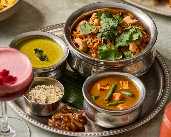 Colourful plant-based dishes at Mildreds Covent Garden