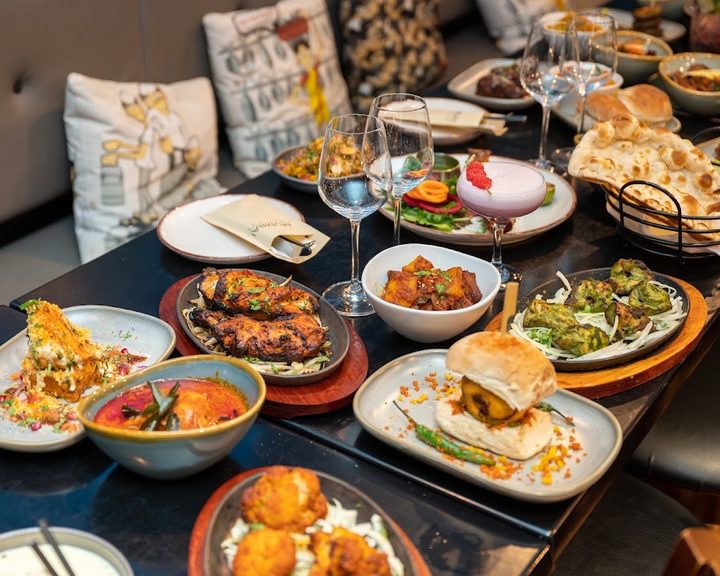 Indian sharing dishes at Mumbai Delight in Vauxhall