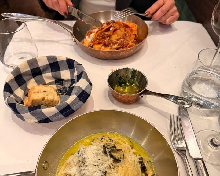 Fresh pasta dishes at Osteria Napoletana in Notting Hill