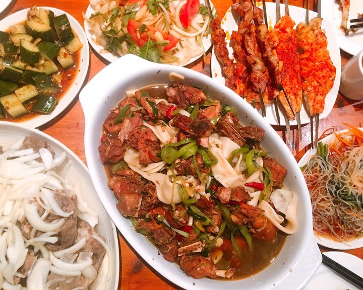 Xinjiang noodles, lamb skewers and dumplings at Silk Road Camberwell