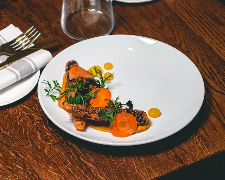 A plated seasonal dish at Smoke & Salt in Tooting
