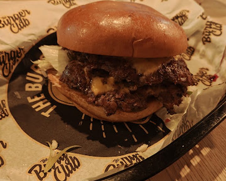 A stacked burger at The Burger Club in Cliftonville