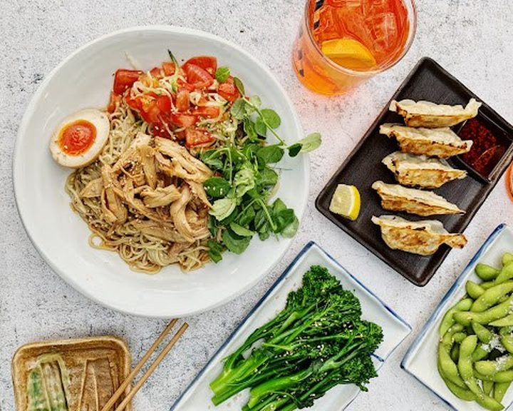 Japanese noodles, gyoza and edamame at Tonkotsu Ealing