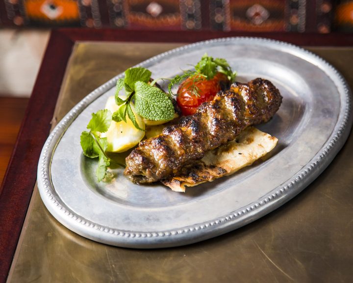Charcoal-grilled koobideh kabab at Berenjak Soho