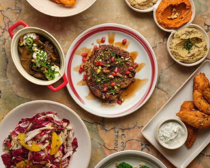 A spread of Eastern Mediterranean small plates at CERU South Kensington