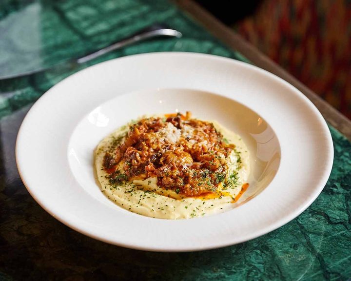 Fresh pasta with a savoury garnish at Divino Enoteca in Edinburgh