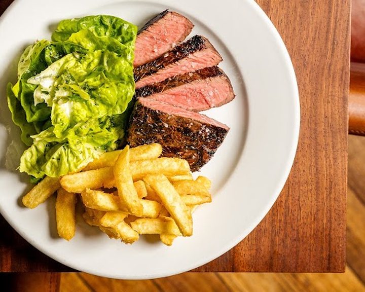 Charcoal-grilled steak and chips at Hawksmoor Knightsbridge
