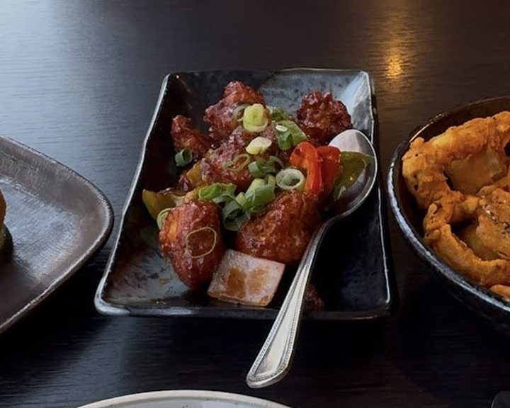 Colourful Indian tandoori starters at Laguna Restaurant in West Ealing