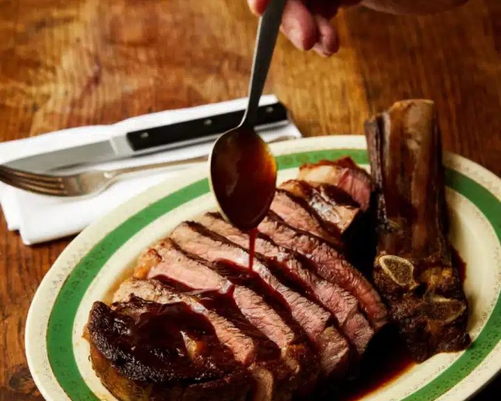 Chargrilled steak at The Quality Chop House on Farringdon Road