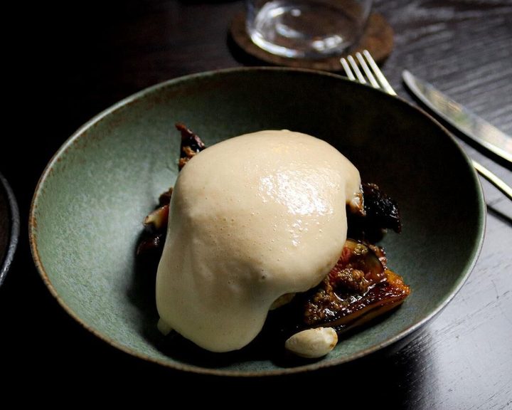 A seasonal sharing plate finished with a silky sauce at Skua in Stockbridge