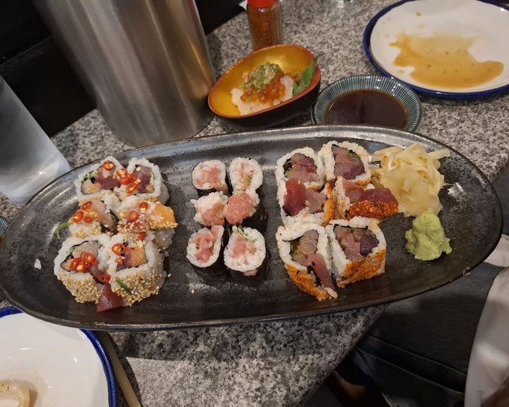 Sushi and sashimi selection at Tomoe in Putney