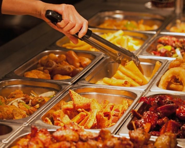 Chinese buffet dishes at Beijing Banquet in Sighthill Edinburgh