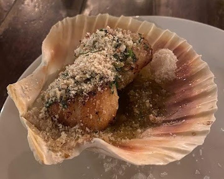 Baked scallop with herbs and breadcrumbs at Coppi Belfast