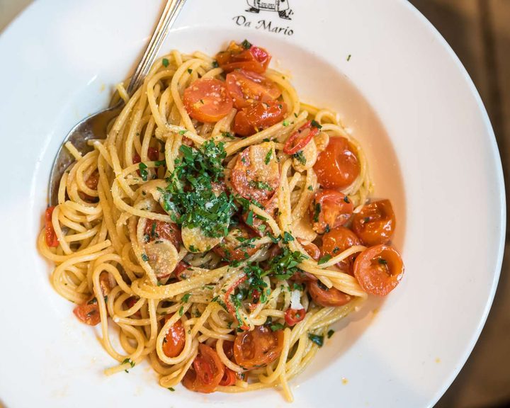 Spaghetti with cherry tomatoes at Da Mario Kensington