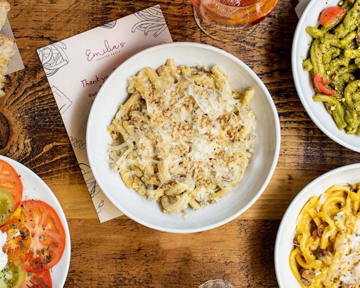 Fresh linguine with monkfish and lobster bisque at Emilia's Crafted Pasta