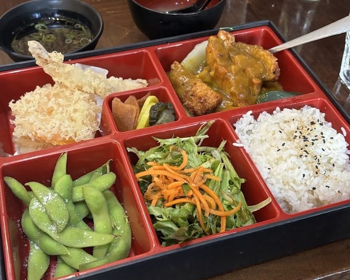 Japanese bento selection at Hotaru Wandsworth