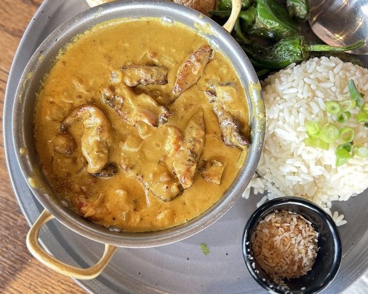 A Latin American curry with rice at Las Iguanas Mermaid Quay