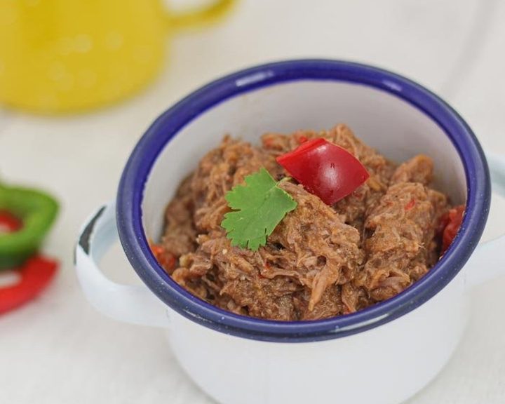 Slow-cooked Venezuelan carne mechada at Liqui Liqui