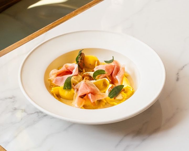 Fresh filled pasta in a light sauce at Luca Clerkenwell