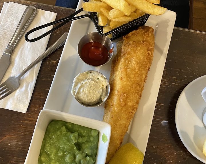 Freshly cooked fish and chips at North Sea Fish Restaurant