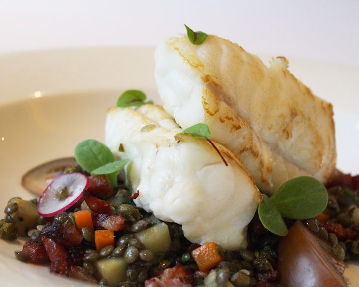 A carefully plated cafe dish at Parisien in Belfast