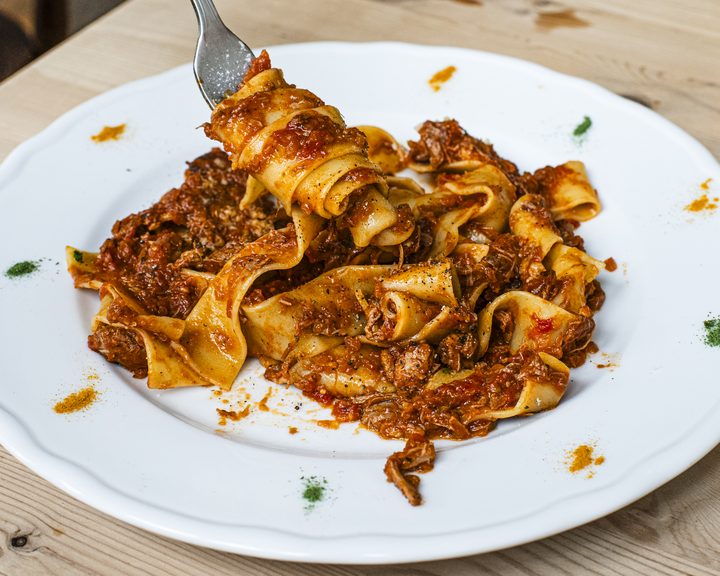 Pappardelle with lamb shoulder ragù at Pentolina in Brook Green