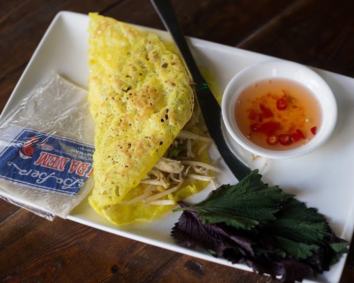 Vietnamese pho and fresh herbs at Pho Battersea on Battersea Rise