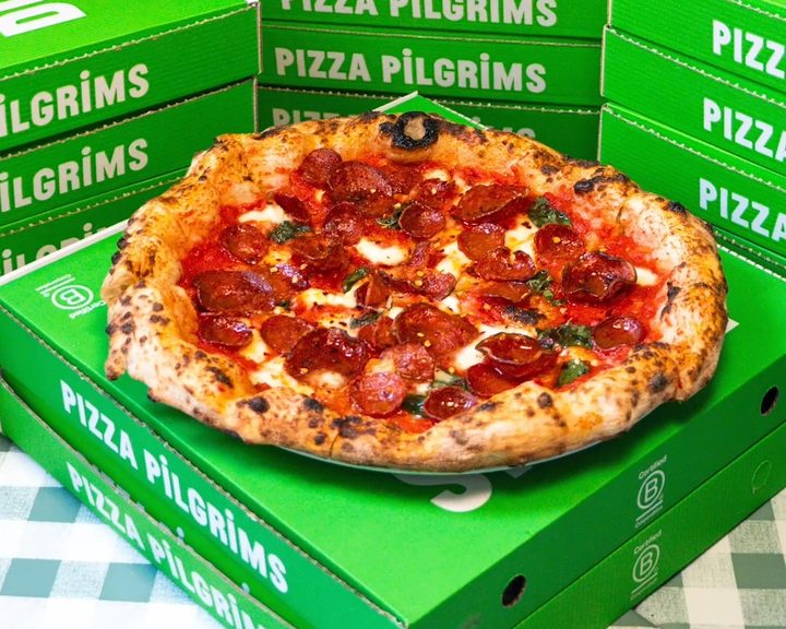Double pepperoni and hot honey pizza from Pizza Pilgrims