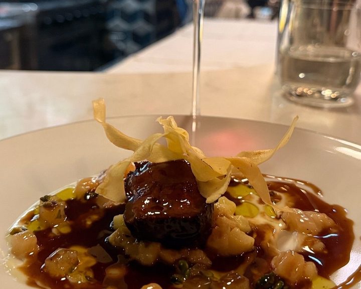 Precisely plated tasting-menu course at The Table in Edinburgh New Town