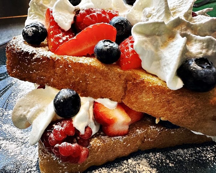 Fresh fruit and French toast at Club Sandwich Cafe Haymarket