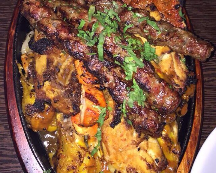Pakistani mixed grill and curry dishes at Dar's Grill