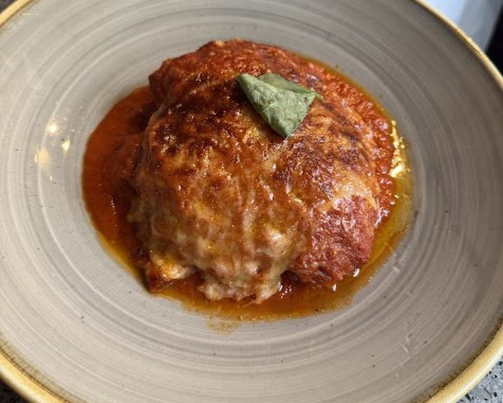 Lasagne al forno in tomato sauce at Fratelli Belfast