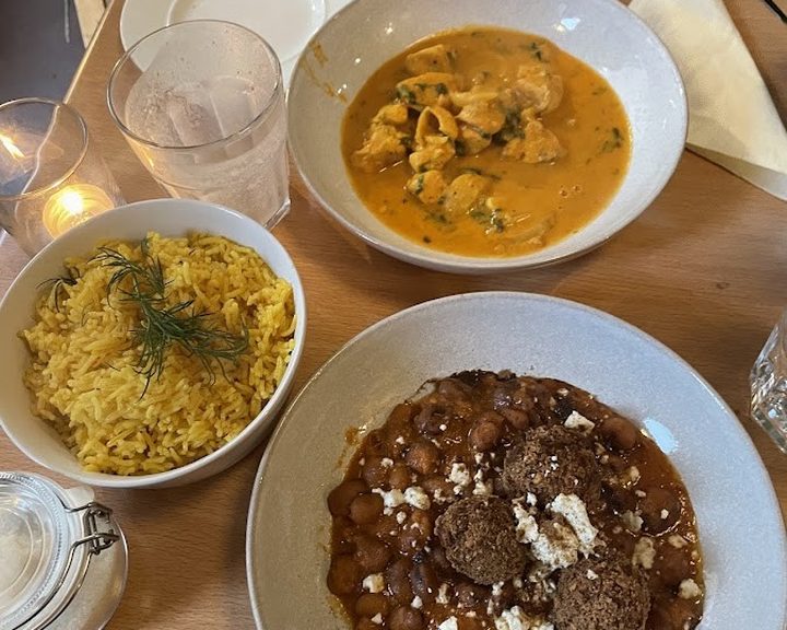 Sudanese curries and rice served at Khartoum Cafe in Edinburgh