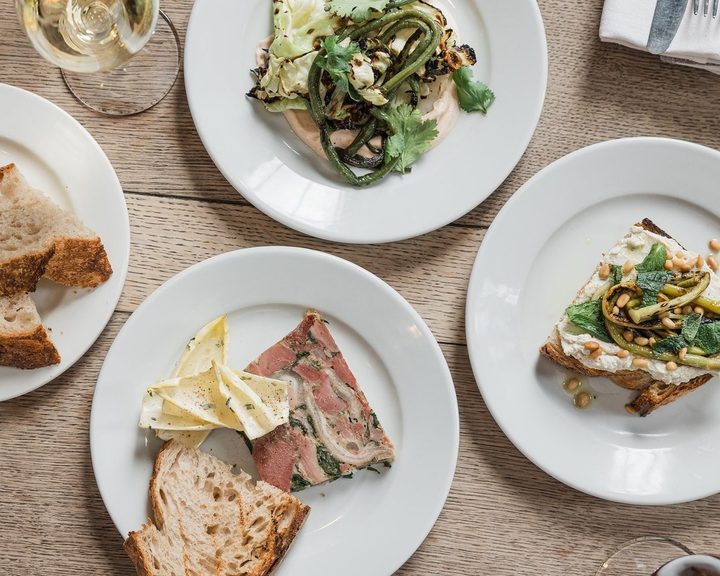 Seasonal sharing plates with house bread at The Palmerston in Edinburgh