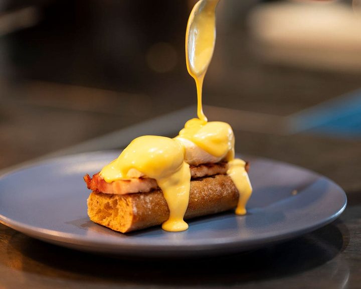 A freshly sauced dish at Toulouse Lautrec in Kennington
